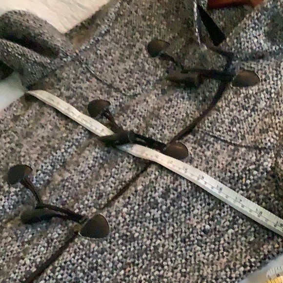 Sportmax Tweed Toggle Buttons Hooded Fall Wool Coat 14/L - Picture 12 of 15